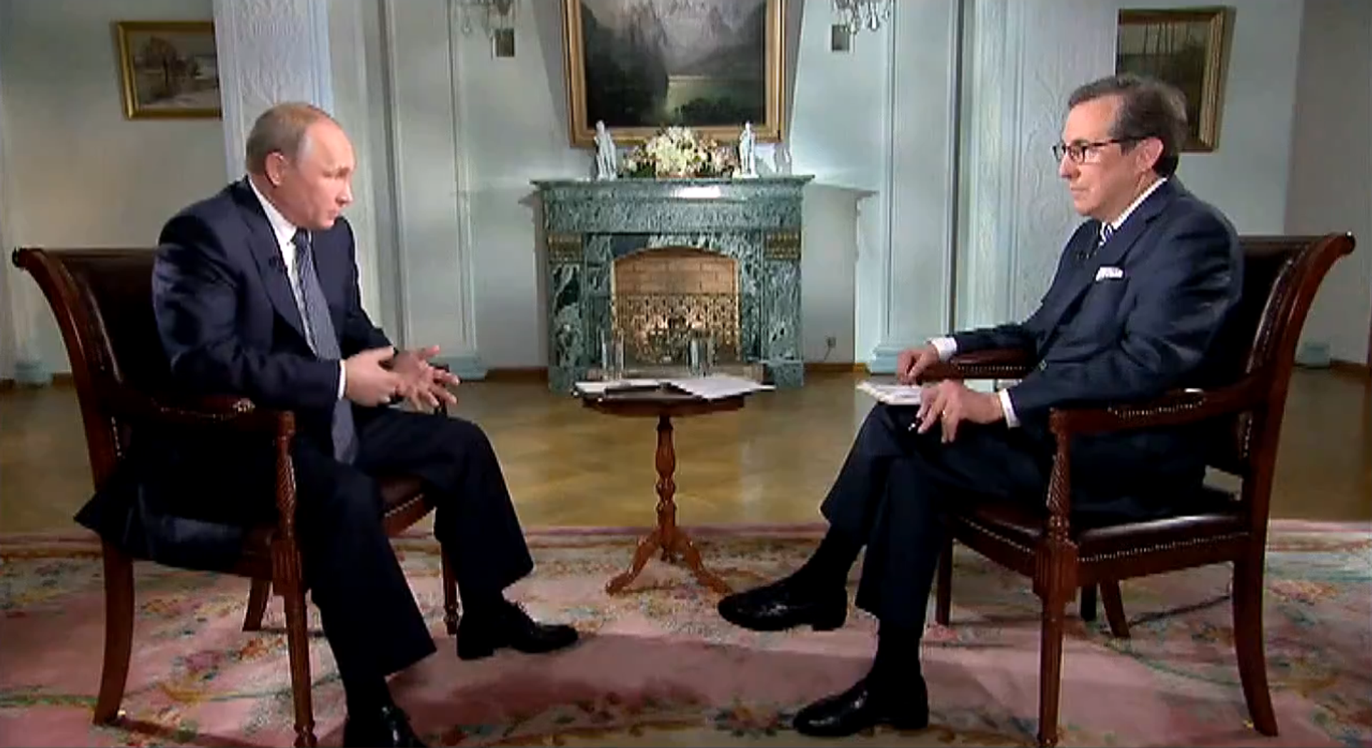 An X (formerly Twitter) screenshot of Russian President Vladimir Putin's interview with Fox News' Chris Wallace in 2018. - Sputnik International, 1920, 29.08.2023