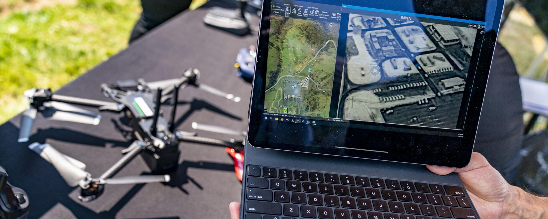 Secret Service agents display drone surveillance systems that they use during a counter-unmanned aircraft systems (C-UAS) demonstration at the Department of Homeland Security's St. Elizabeths Campus in Washington, Thursday, June 15, 2023. - Sputnik International, 1920, 04.12.2023
