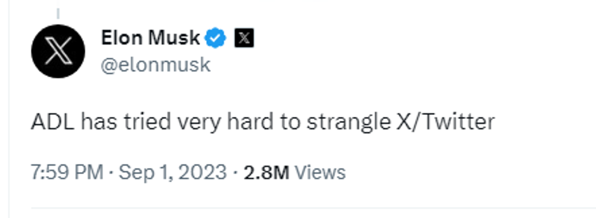 Screenshot of X post by Elon Musk. - Sputnik International, 1920, 03.09.2023