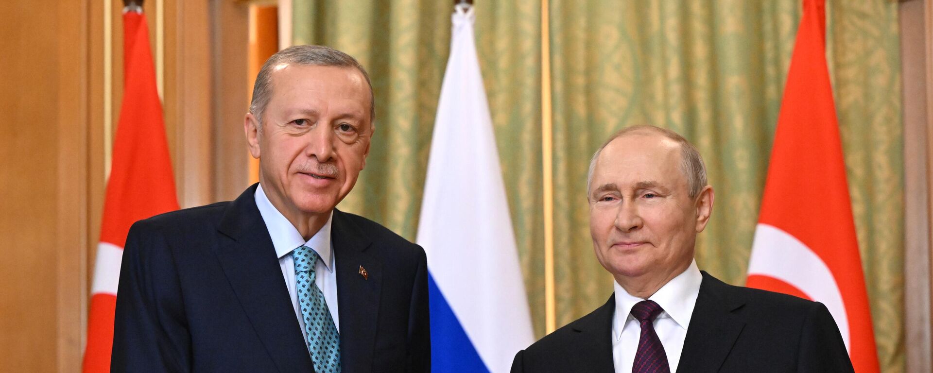  Russian President Vladimir Putin met with Turkish President Recep Tayyip Erdogan in Sochi.  - Sputnik International, 1920, 04.09.2023