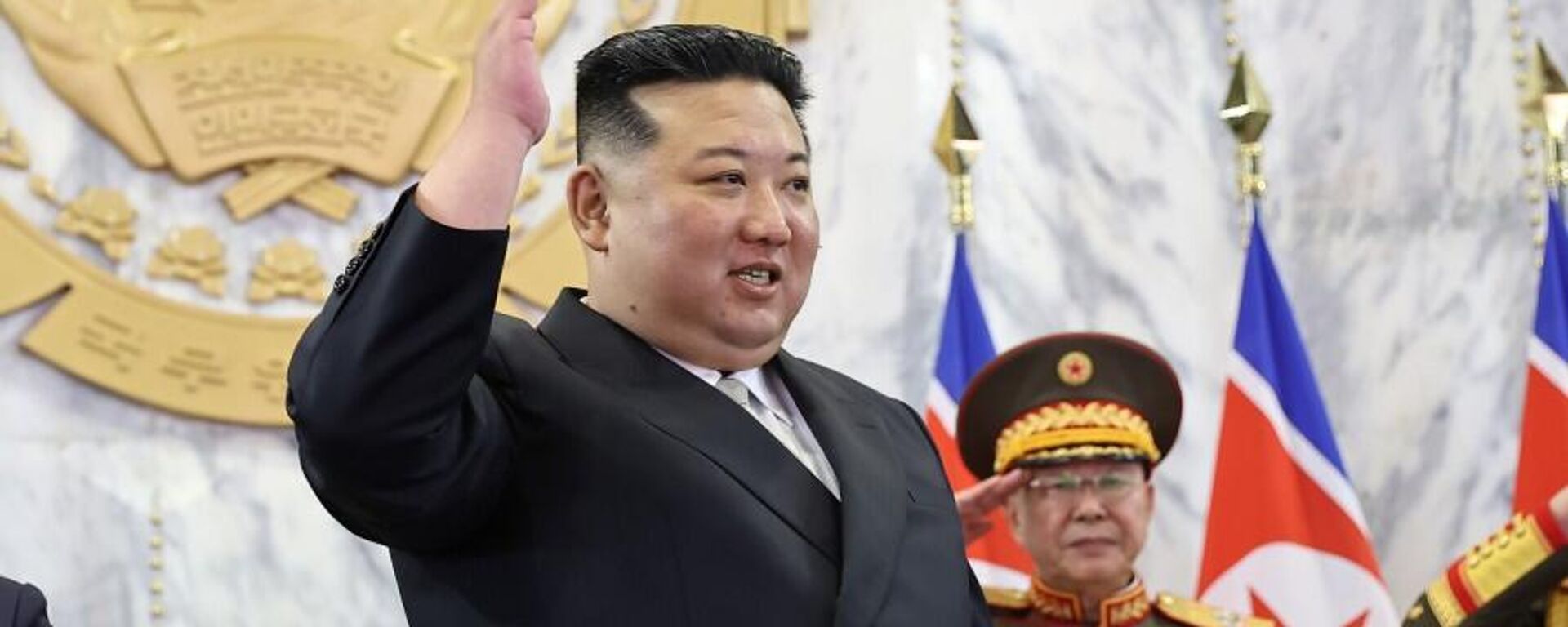 North Korean leader Kim Jong-un attended the parade with his daughter Kim Ju-ae. - Sputnik International, 1920, 05.05.2024