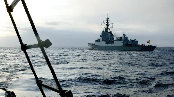 The Spanish flagship Alvaro de Bazan. NATO military ships stopped at the Baltic Port as part of a routine visit. - Sputnik International