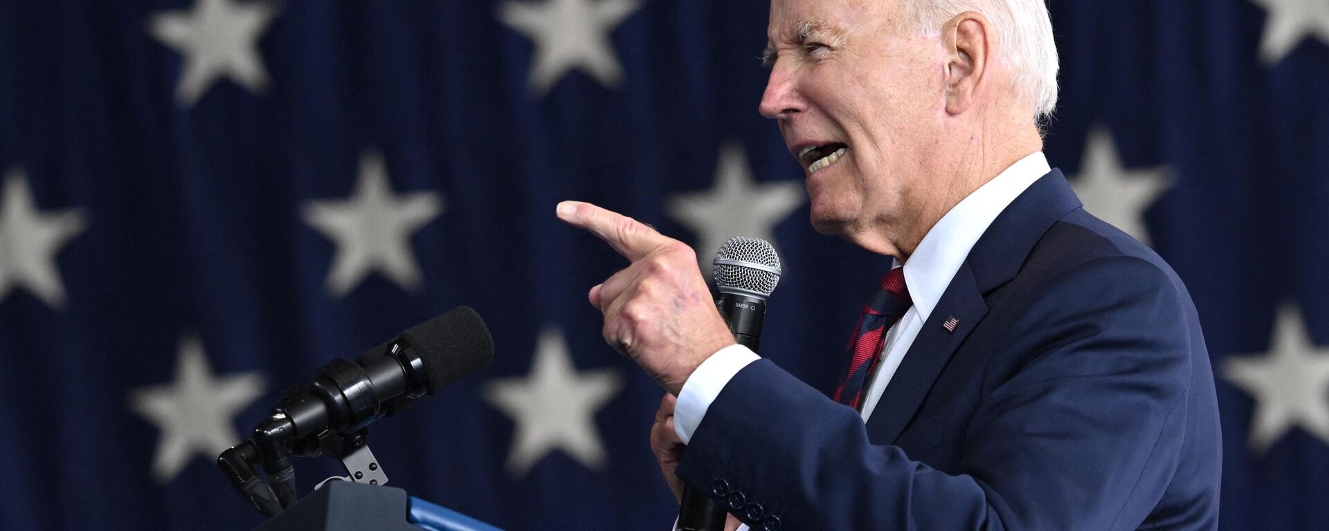 US President Joe Biden delivers remarks at Joint Base Elmendorf-Richardson in Alaska, on September 11, 2023.  - Sputnik International, 1920, 17.09.2023