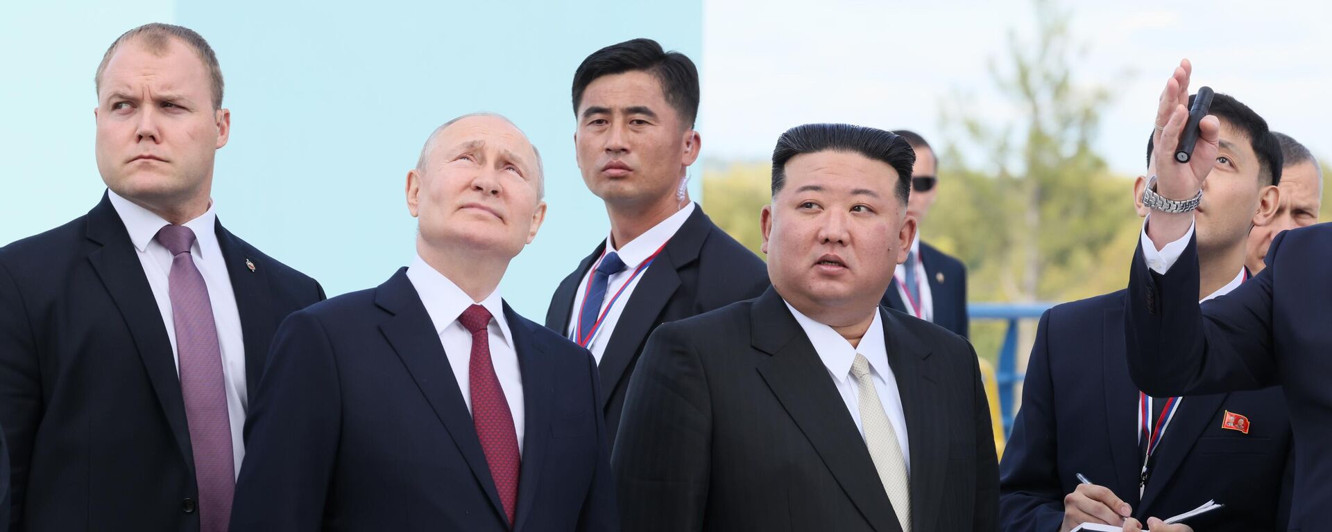 Russian President Vladimir Putin and North Korean State Council Chairman Kim Jong-un at the Vostochny Cosmodrome, September 13, 2023 - Sputnik International, 1920, 05.04.2024