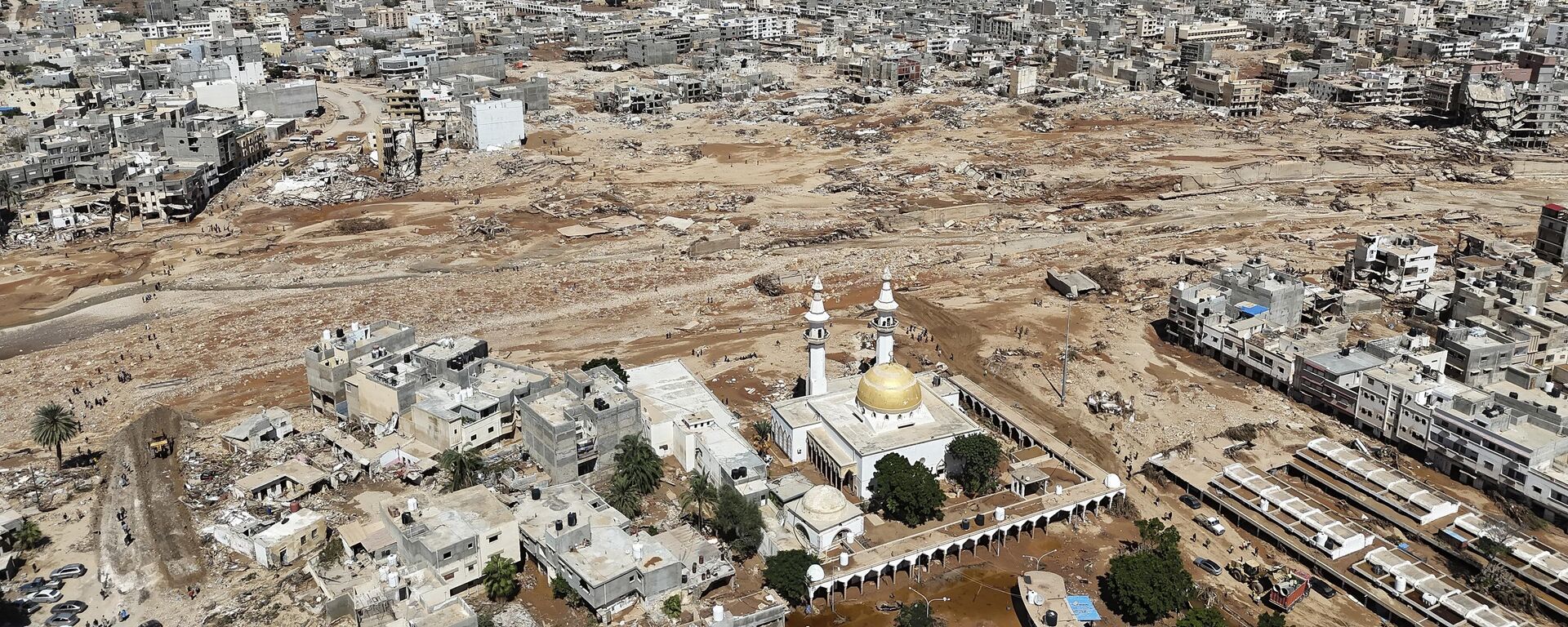 A general view of the flooded city of Derna, Libya, is seen Wednesday, Sept. 13, 2023. - Sputnik International, 1920, 14.09.2023