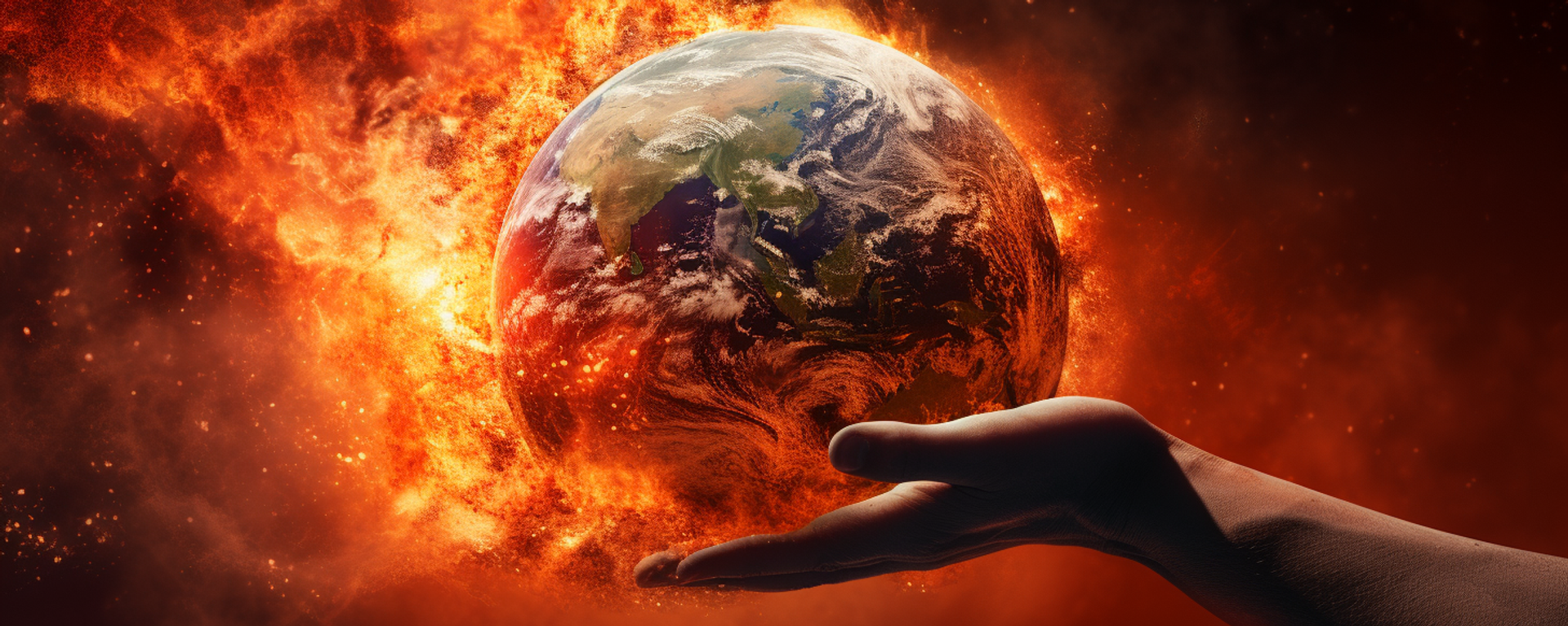 AI imagining of Planet Earth on fire, created using Midjourney AI - Sputnik International, 1920, 02.06.2026