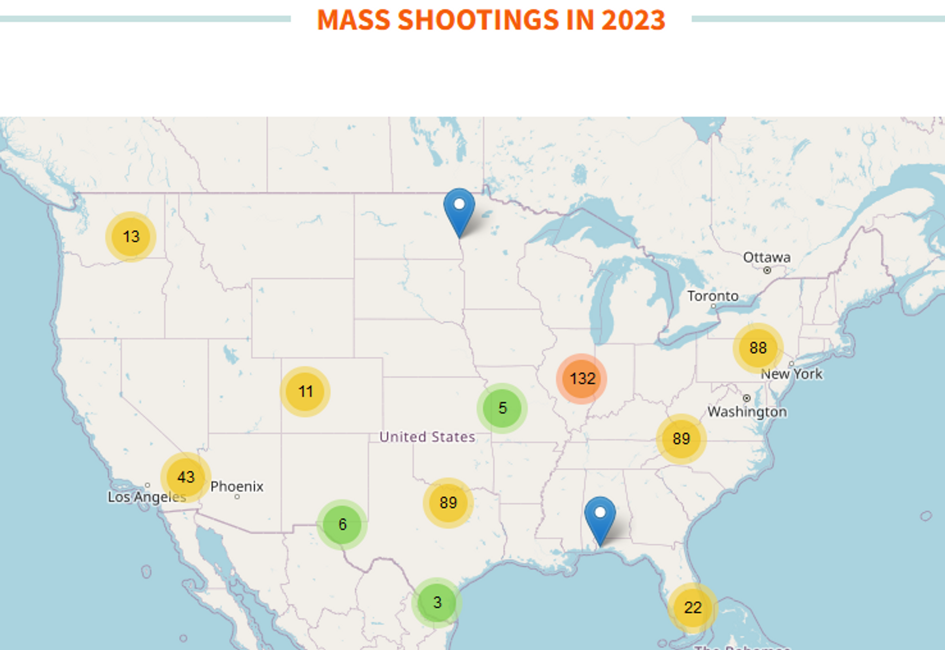 US 2023 Mass Shooting Interactive Map - Sputnik International, 1920, 18.09.2023
