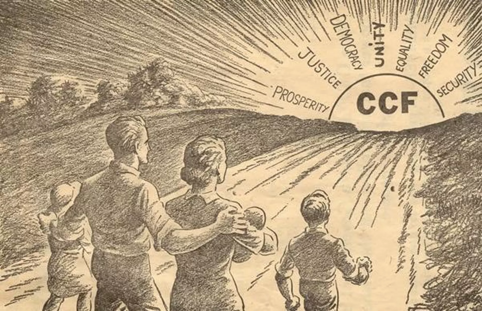 ¡Hacia el amanecer!  - una imagen promocional de los años 30 para el CCF de Saskatchewan, alrededor de los años 30.  - Sputnik Internacional, 1920, 25.09.2023