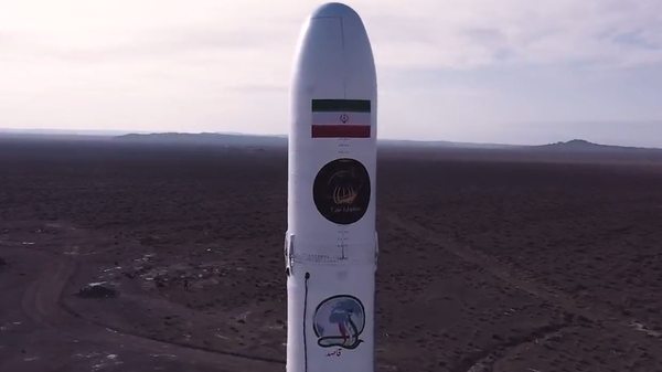 Noor-3 satellite preparing for launch. Screengrab from promotional video. - Sputnik International