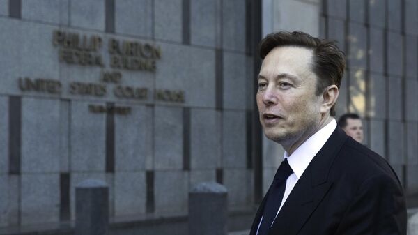 Elon Musk departs the Phillip Burton Federal Building and United States Court House in San Francisco, on Tuesday, Jan. 24, 2023. - Sputnik International
