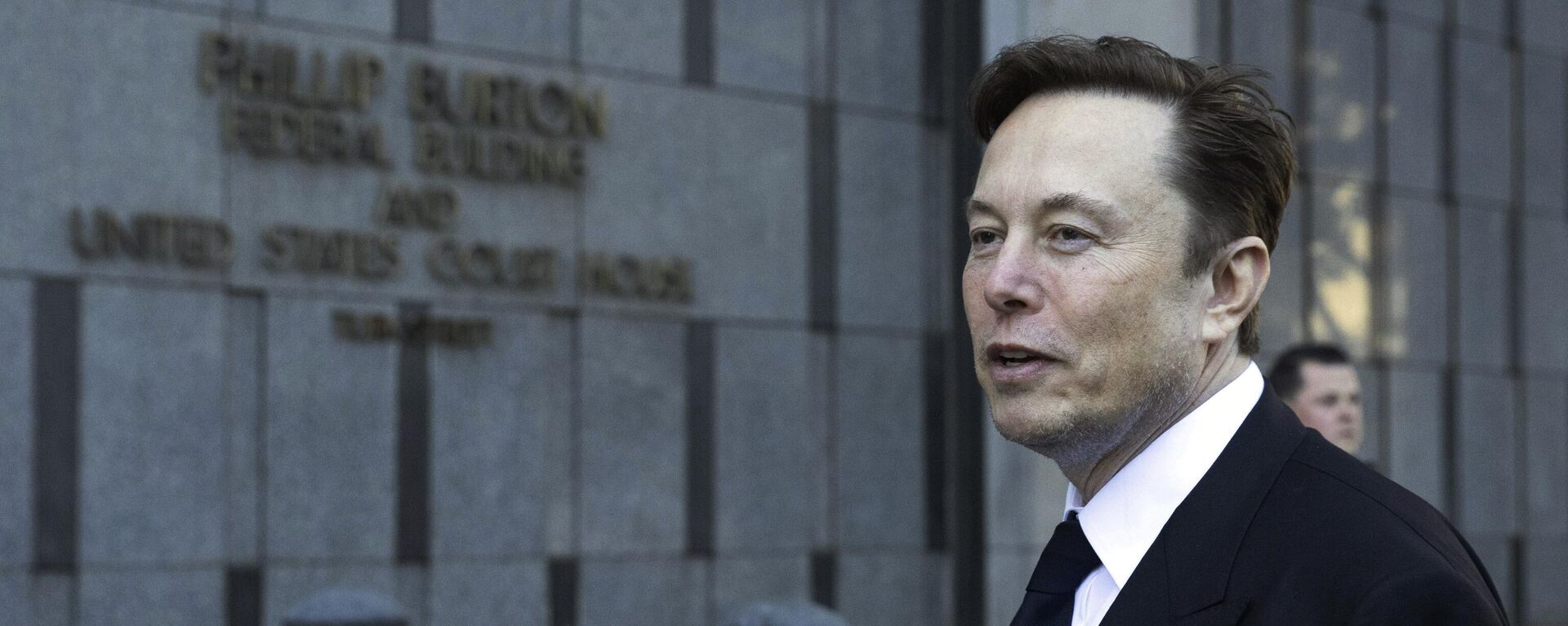 Elon Musk departs the Phillip Burton Federal Building and United States Court House in San Francisco, on Tuesday, Jan. 24, 2023. - Sputnik International, 1920, 18.11.2023