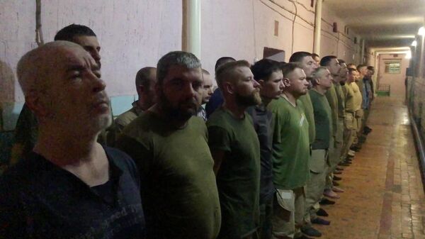 Captured Ukrainian soldiers. File photo - Sputnik International