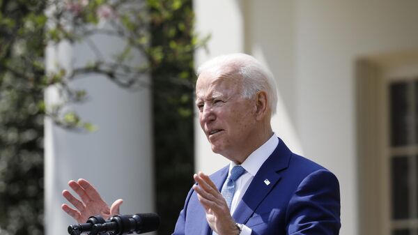 US President Joe Biden speaks in the Rose Garden at the White House - Sputnik International