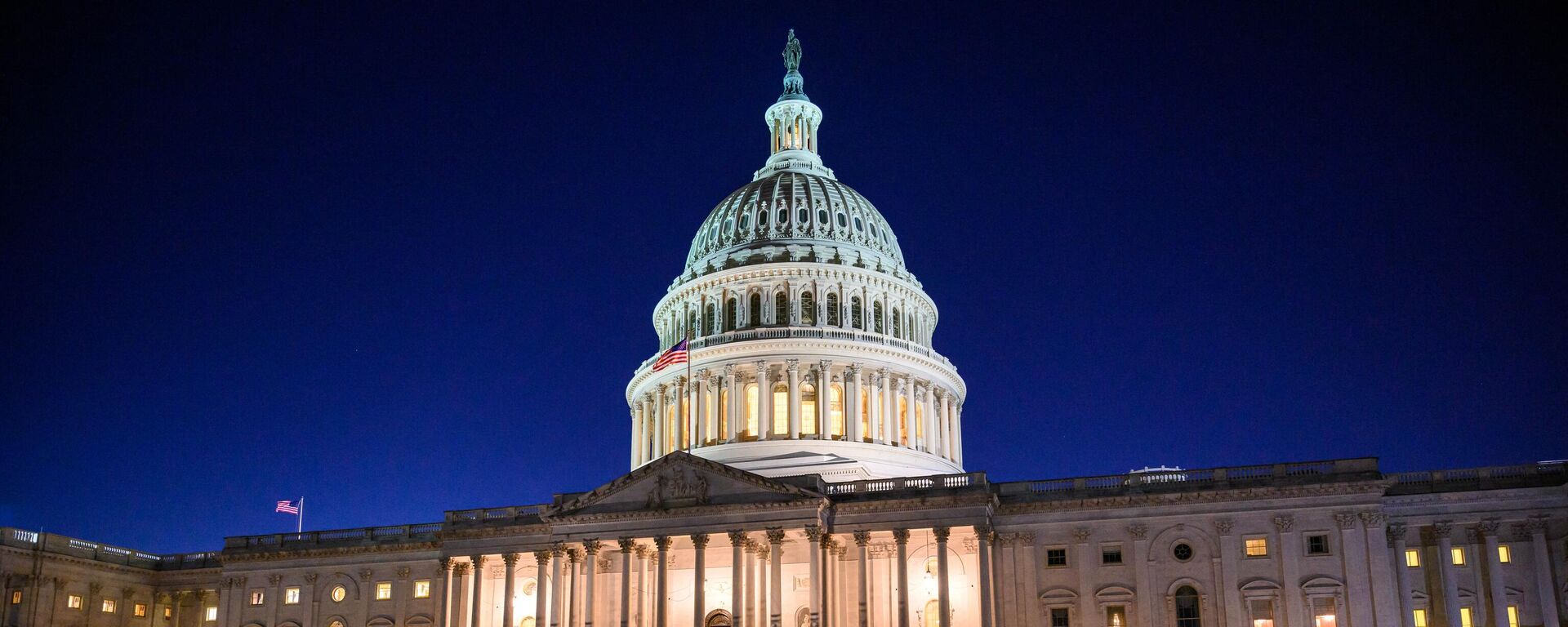 The US Capitol is seen at dusk as the House meets to vote on a rules package for the 118th Congress, in Washington, DC, on January 9, 2023.  - Sputnik International, 1920, 10.10.2023
