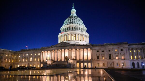 The US Capitol is seen at dusk as the House meets to vote on a rules package for the 118th Congress, in Washington, DC, on January 9, 2023.  - Sputnik International