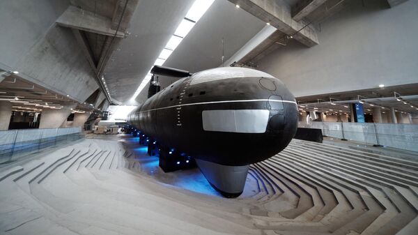 The K-3 Leninsky Komsomol nuclear submarine undergoing internal restoration at the  Kronstadt Naval Museum. - Sputnik International