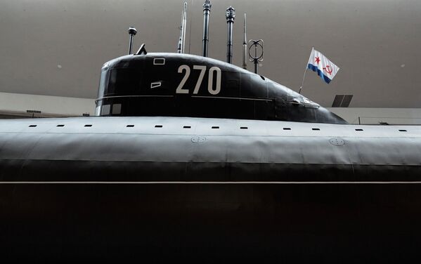 The K-3 Leninsky Komsomol nuclear submarine undergoing internal restoration work. - Sputnik International
