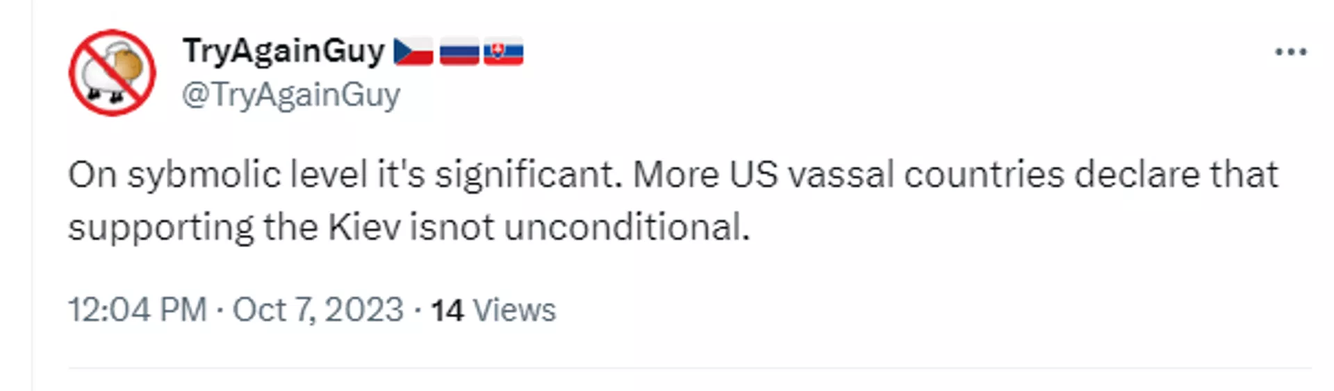  An X (formerly Twitter) screenshot - Sputnik International, 1920, 07.10.2023
