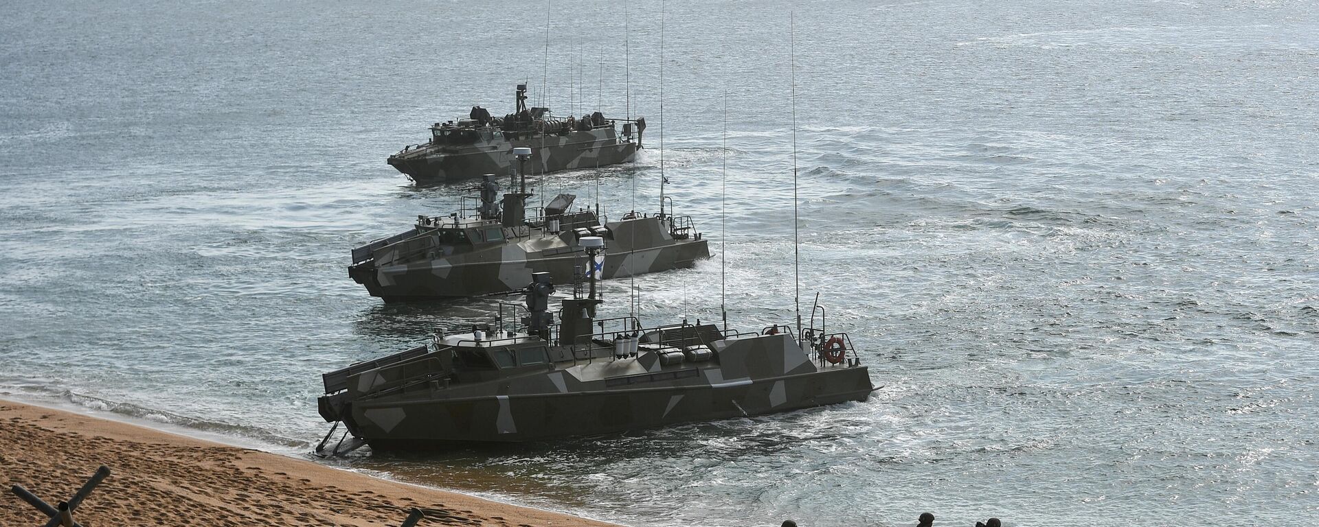Raptor-class high-speed patrol boats seen during Russian Black Sea Fleet exercise in Crimea. October 2021. - Sputnik International, 1920, 10.10.2023