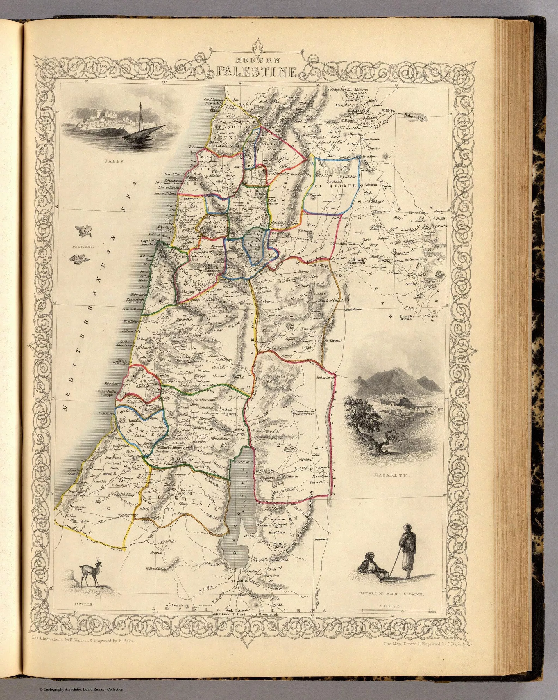 Map of Ottoman Palestine in 1851, from the The Illustrated Atlas, And Modern History Of The World Geographical, Political, Commercial & Statistical, Edited By R. Montgomery Martin - Sputnik International, 1920, 12.10.2023