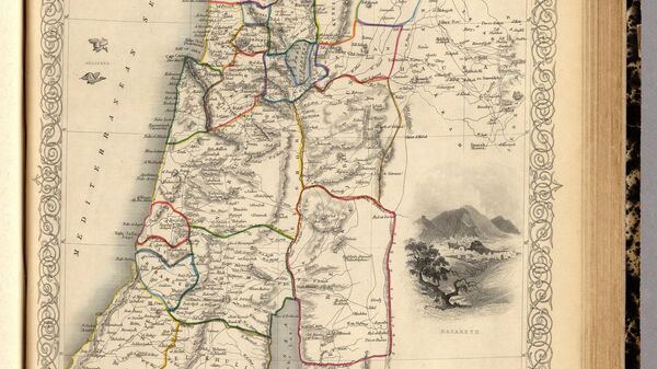 Map of Ottoman Palestine in 1851, from the The Illustrated Atlas, And Modern History Of The World Geographical, Political, Commercial & Statistical, Edited By R. Montgomery Martin - Sputnik International