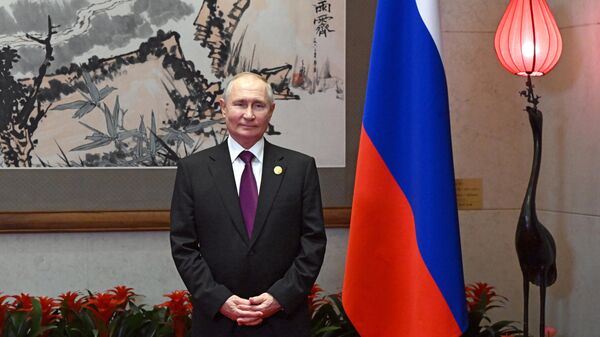 Russian President Vladimir Putin takes part in the Belt and Road Forum in Beijing on October 17, 2023.  - Sputnik International
