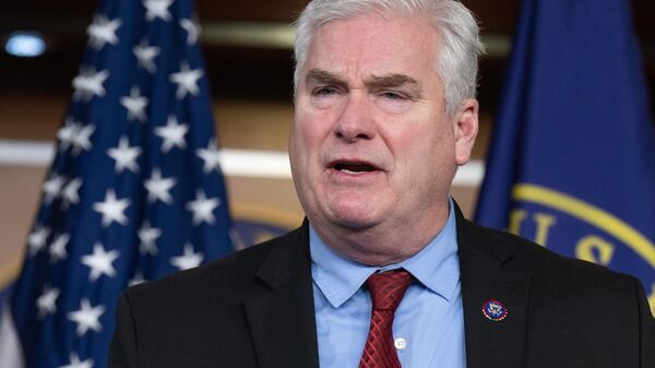 US House Majority Whip Tom Emmer, Republican of Minnesota, speaks during a press conference on Capitol Hill in Washington, DC, January 10, 2023. - Sputnik International