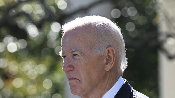 US President Joe Biden at the Rose Garden of the White House in Washington, DC, on October 25, 2023. - Sputnik International