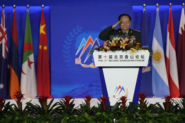 Zhang Youxia, Chinese general in the People&#x27;s Liberation Army (PLA), salutes on stage as he delivers his opening speech at the Xiangshan Forum.In his speech, among other issues, the general stressed that China&#x27;s Army will show no mercy to those who try to break Taiwan away from China.&quot;Taiwan is chief among the PRC&#x27;s core interests, and the &#x27;one China&#x27; principle is the common consensus of the international community,&quot; Zhang Youxia stated.&quot;Whoever and in whatever form wants to break Taiwan away from China, the Chinese military will never agree to it and will show no mercy,&quot; the general added. - Sputnik International