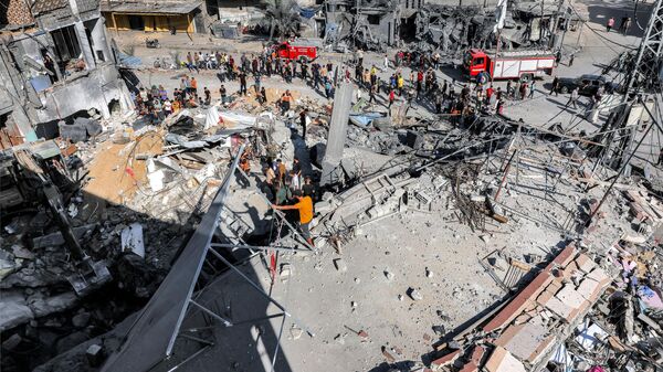 Разрушения после удара по Газе  - Sputnik International
