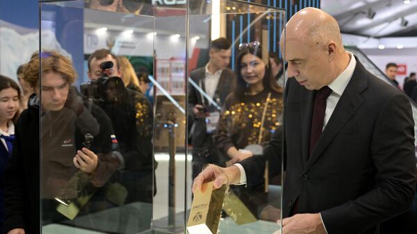 Russian Finance Minister Anton Siluanov took part in the opening ceremony of the stand of the Ministry of Finance at the exhibition Russia - Sputnik International