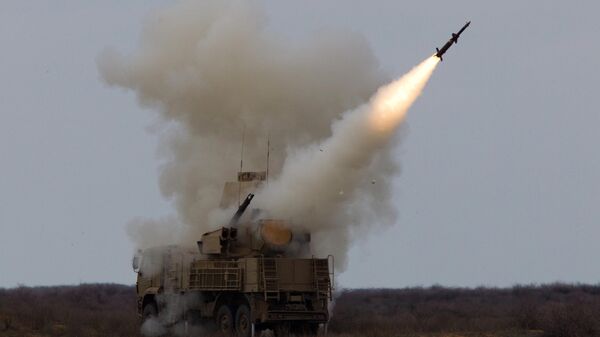 Rocket launch by the Pantsir-S surface-to-air missile system  - Sputnik International