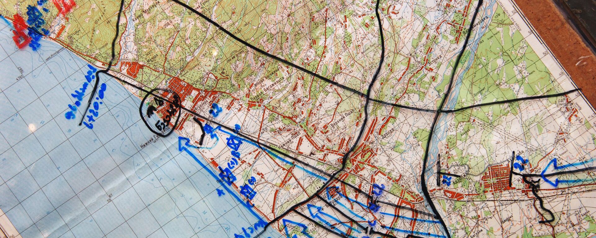 Portion of a map of military operations. File photo. - Sputnik International, 1920, 05.11.2023