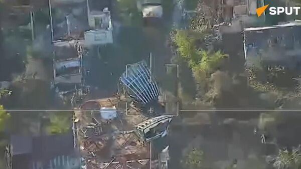 Russian Lancet loitering munition destroys Ukrainian communications station - Sputnik International