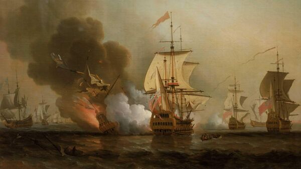Wager's Action off Cartagena, 28 May 1708, by Samuel Scott (1702-1772) - Sputnik International