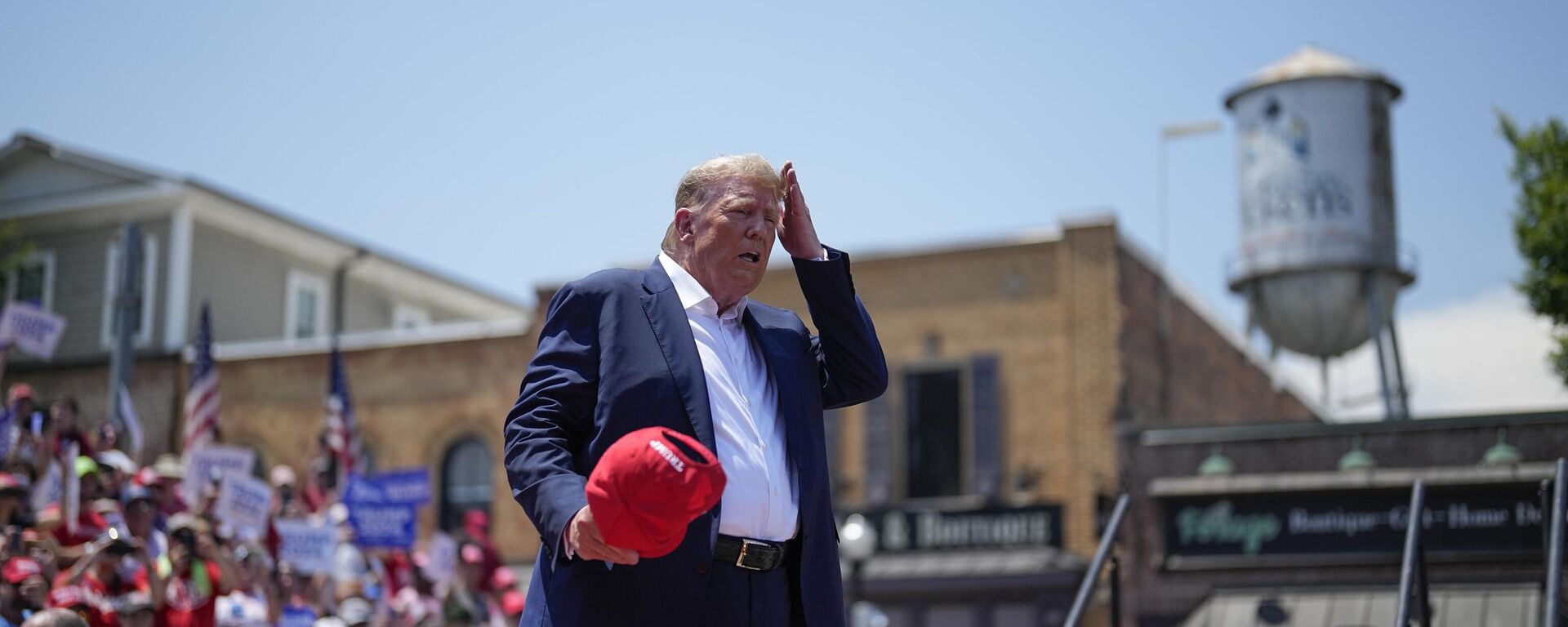 Former President Donald Trump speaks during a rally, Saturday, July 1, 2023, in Pickens, S.C. - Sputnik International, 1920, 06.02.2024