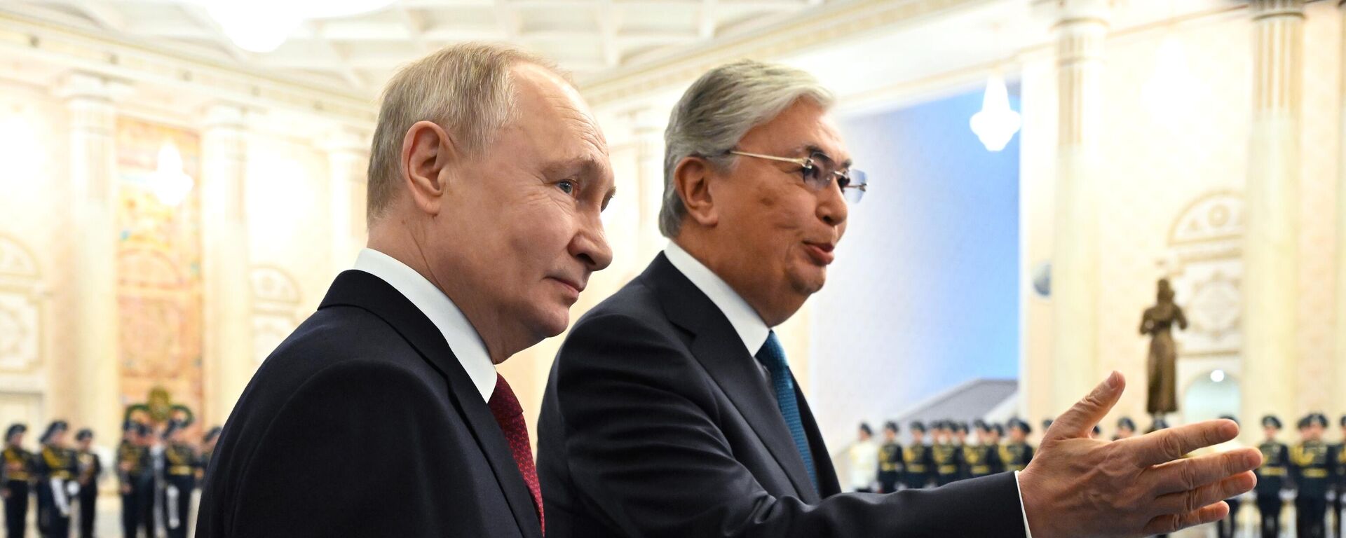 Vladimir Putin and Kassym-Jomart Tokayev - Sputnik International, 1920, 09.11.2023