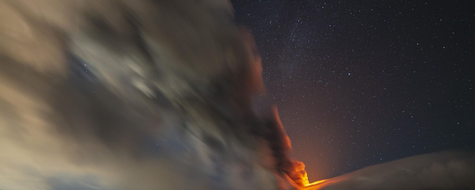 Smoke billows from Europe's tallest volcano, Mt. Etna, as seen from an area near the village of Sant'Alfio, north of Catania, Sicily, southern Italy, Sunday, Nov. 12, 2023.  - Sputnik International, 1920, 13.11.2023