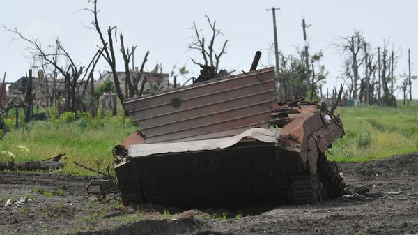Destroyed military equipment of the Ukrainian Armed Forces. - Sputnik International