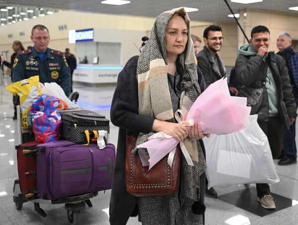 Omar Zorob, a young man who had waited for several hours at Domodedovo airport for his mother, finally welcomed her and handed her flowers. She told journalists that there was literally nowhere to hide from the bombings in the enclave.&quot;We had a good flight, thank you all: the diplomats are very good, thanks to the Russian government! We were in such a hot spot, it is very hard for Palestinians now,&quot; the woman said. She added that the Israeli bombardment was destroying hospitals and ambulances. &quot;The situation there is very difficult. My husband stayed there, he is a doctor, and he didn&#x27;t want to leave, he felt it was his duty to stay in Palestine, with his people,&quot; she noted. - Sputnik International