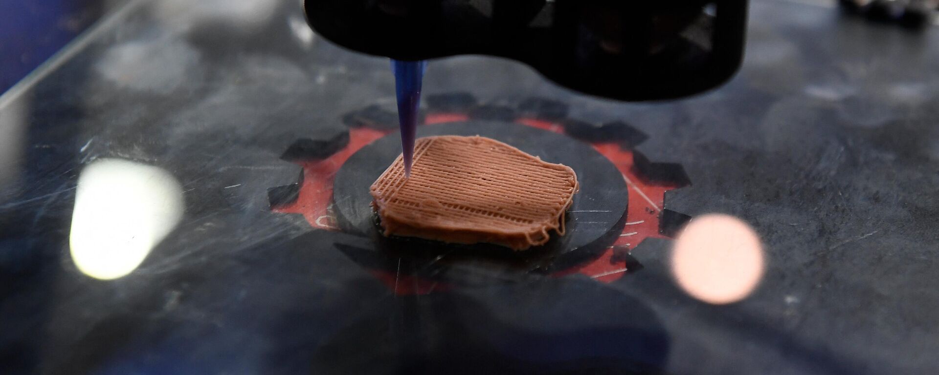 A NOVAMEAT synthetic 3D-printer prints plant-based proteins that can mimic the texture of beef at the Mobile World Congress (MWC) fair in Barcelona on June 30, 2021 - Sputnik International, 1920, 16.11.2023