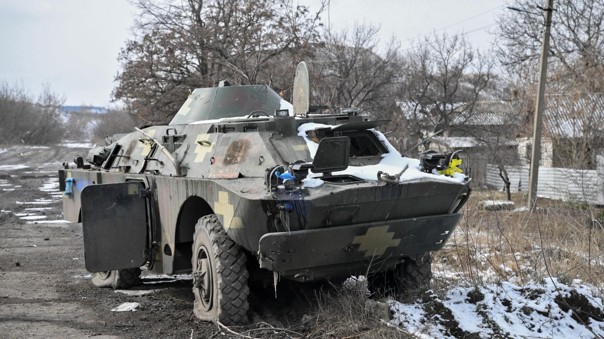 Ukraine's destroyed reconnaissance vehicle is seen in the Russian special military operation zone. File photo - Sputnik International, 1920, 19.11.2023