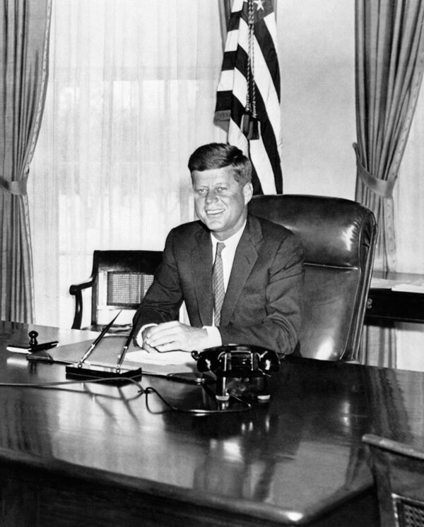 John Fitzgerald Kennedy (1917-63), pictured in the 1960s in the White House in Washington, DC. November 9, 1960, a Democrat, he was the first Catholic and the youngest person to be elected president of the US. - Sputnik International