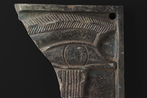 Fragment of a faience plaque depicting the Eye of Horus, Late or Ptolemaic Period (about 664-30 BC) © National Museums Scotland - Sputnik International
