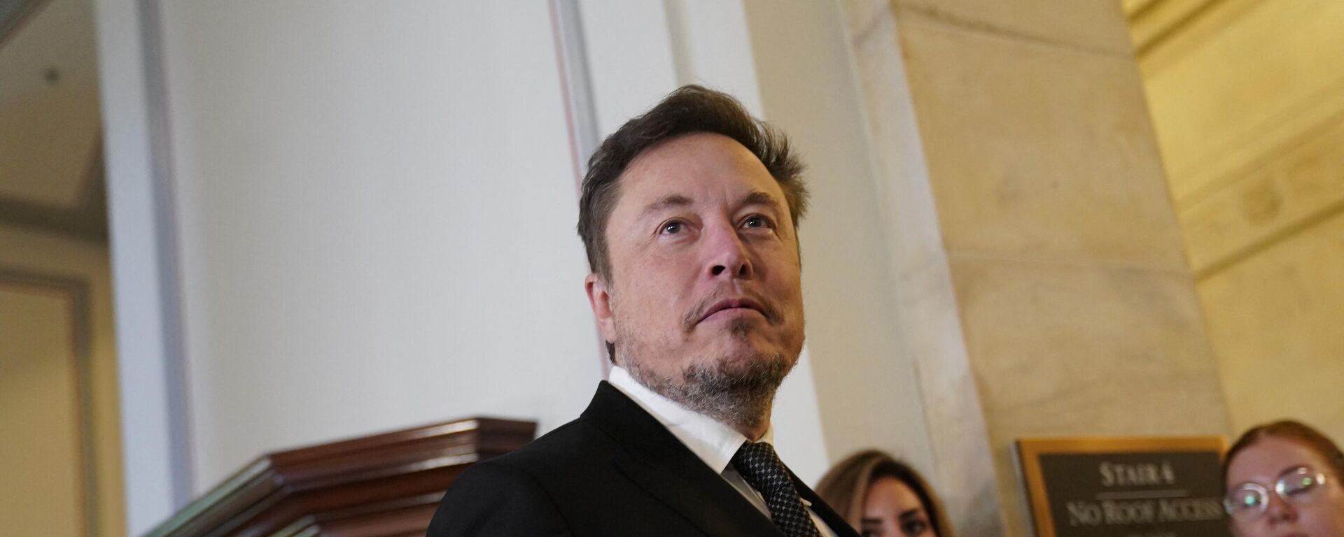 SpaceX, Twitter and electric car maker Tesla CEO Elon Musk, arrives for a US Senate bipartisan Artificial Intelligence (AI) Insight Forum at the US Capitol in Washington, DC, on September 13, 2023 - Sputnik International, 1920, 27.11.2023