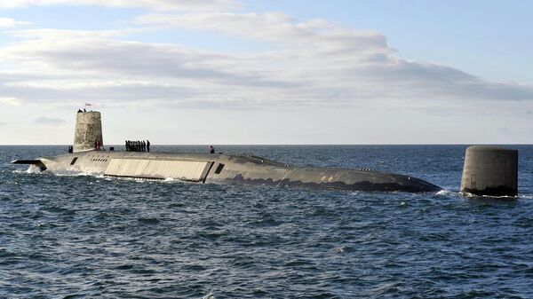 A picture shows the Trident Nuclear Submarine, HMS Victorious, on patrol off the west coast of Scotland on April 4, 2013 before the visit of British Prime Minister David Cameron - Sputnik International