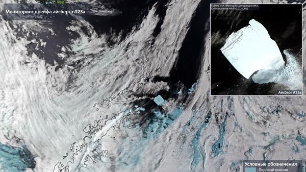 A23а Iceberg drifting towards the open waters of the Southern Ocean - Sputnik International
