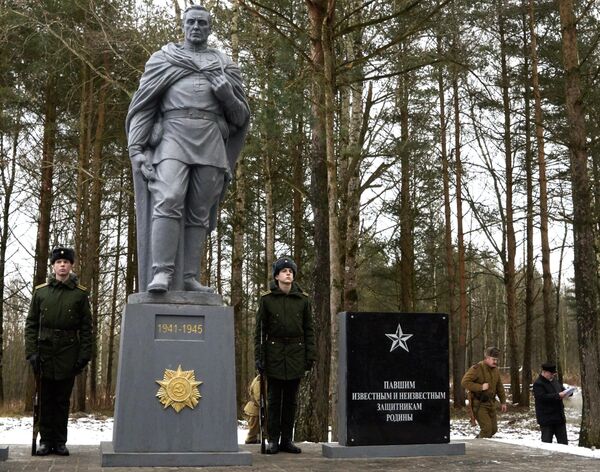 Opening of the monument to the Soviet Soldier on the territory of the Sinyavinsky Heights memorial in the Leningrad region. - Sputnik International