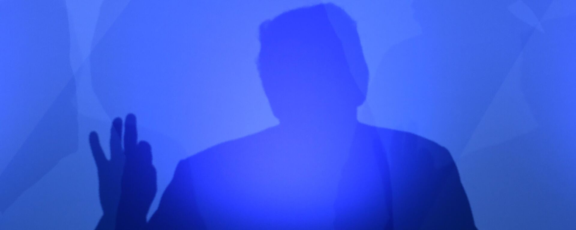 US President Donald Trump casts a shadow as he addresses a press conference on the second day of the North Atlantic Treaty Organization (NATO) summit in Brussels on July 12, 2018. - Sputnik International, 1920, 07.12.2023