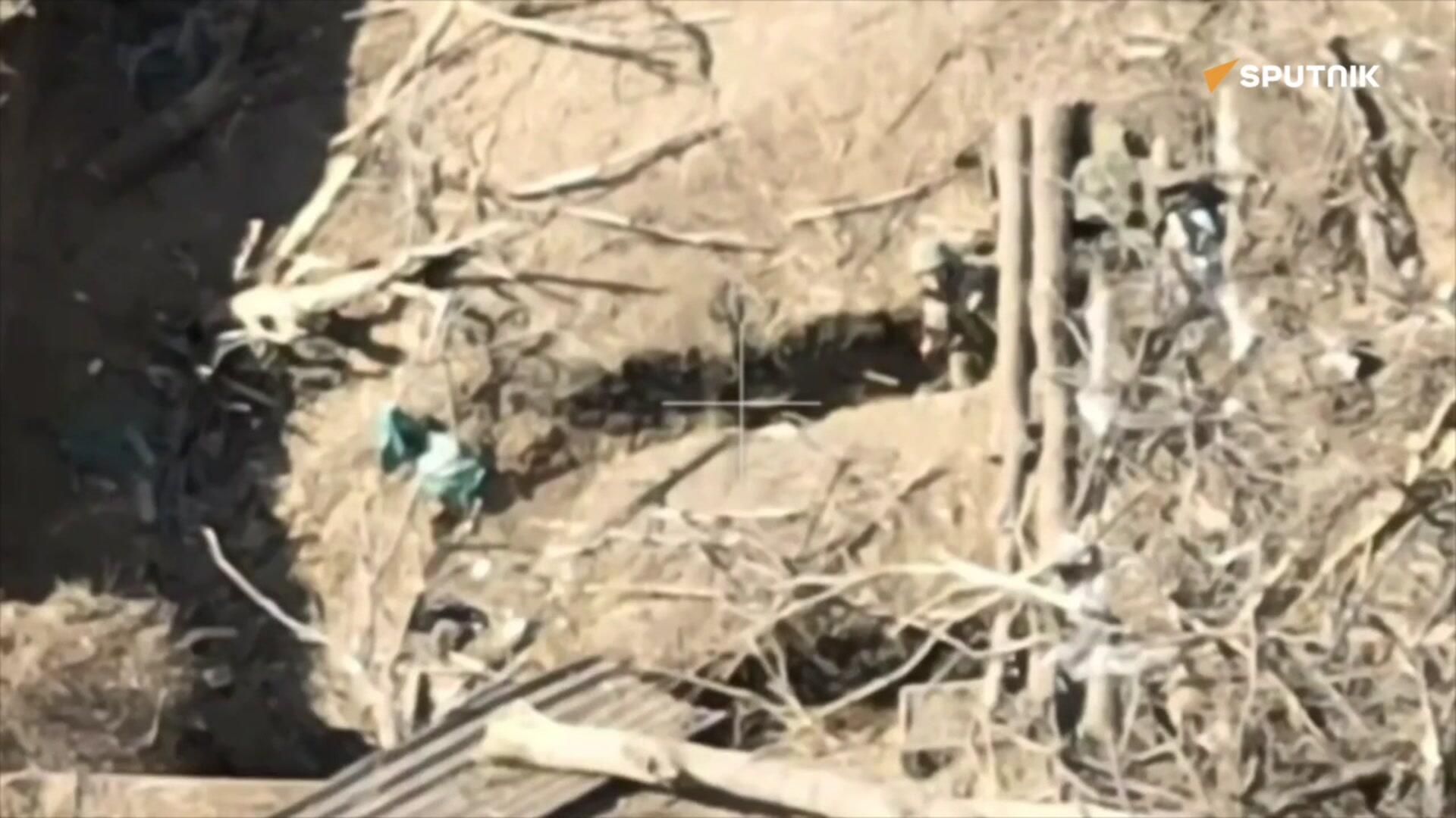 Watch Russian FPV Drone Take Out Ukrainian Soldiers